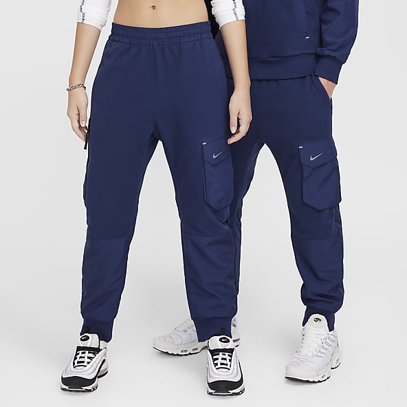 Girls Blue Recycled Polyester Joggers Sweatpants. Nike NL